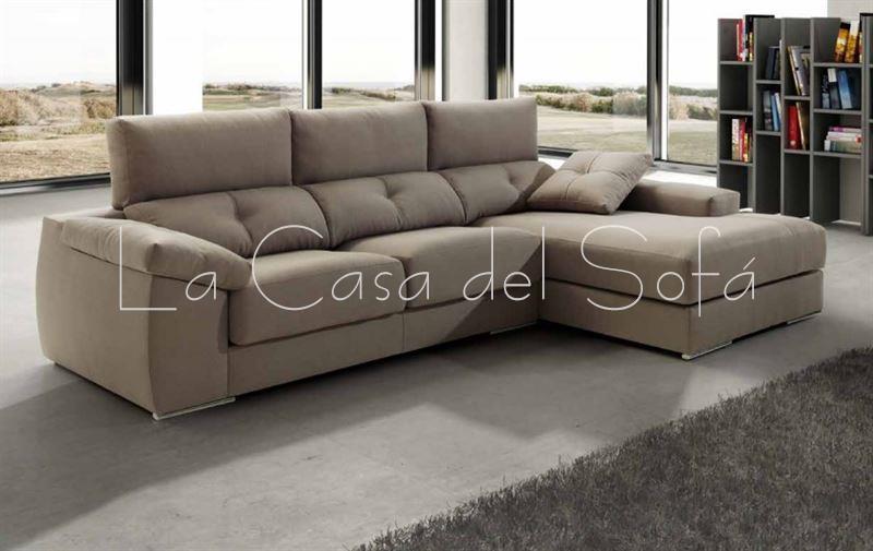 Sofá chaise longue motorizado con arcón modelo Ibis - CentroSofá