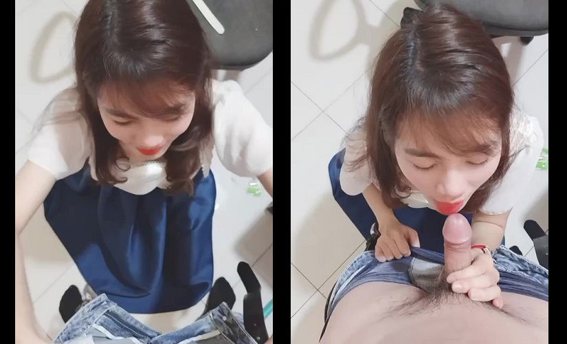 trai 6 múi sex Em nhân viên văn phòng tranh thủ buổi trưa bên anh